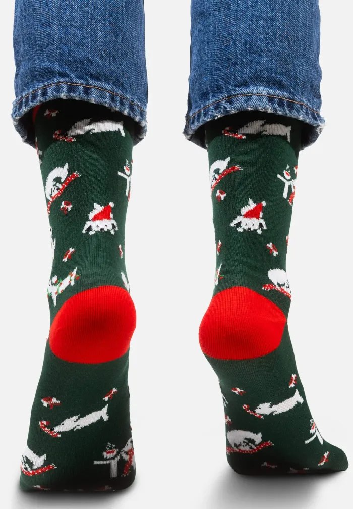 Socks organic cotton Xmas Puppies