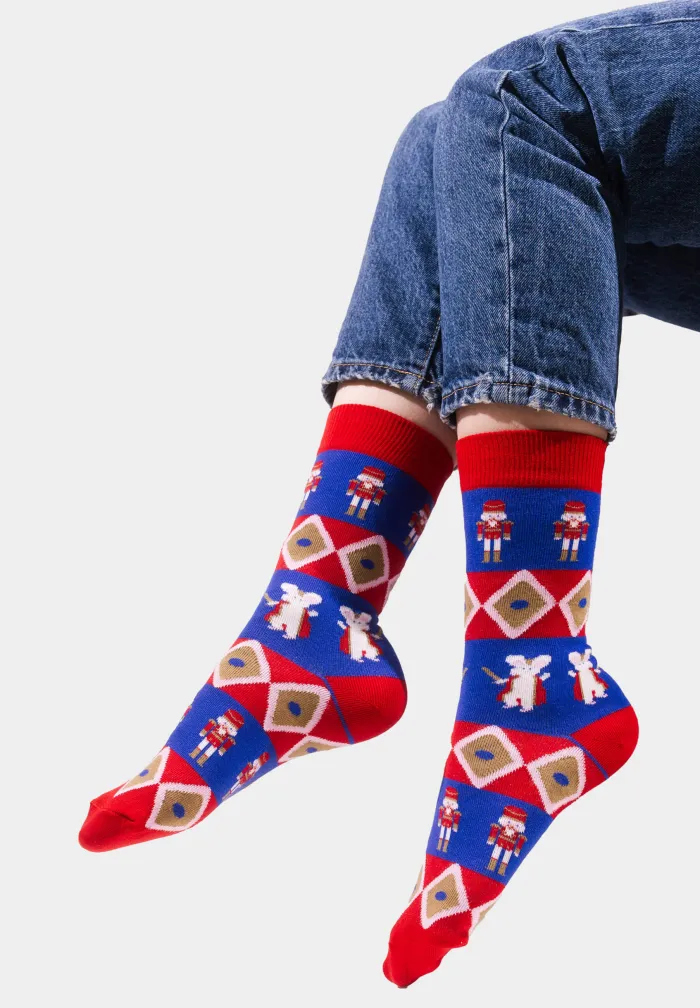 Socks organic cotton Xmas Nutcracker