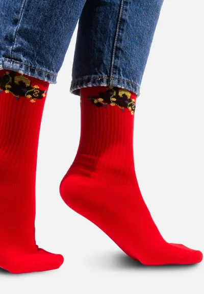 Sport organic cotton socks Xmas Kittens