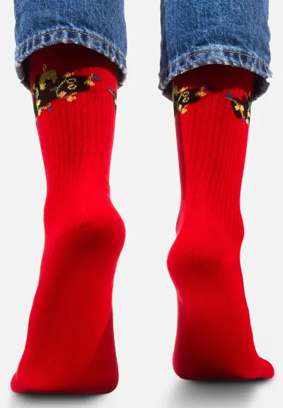 Sport organic cotton socks Xmas Kittens
