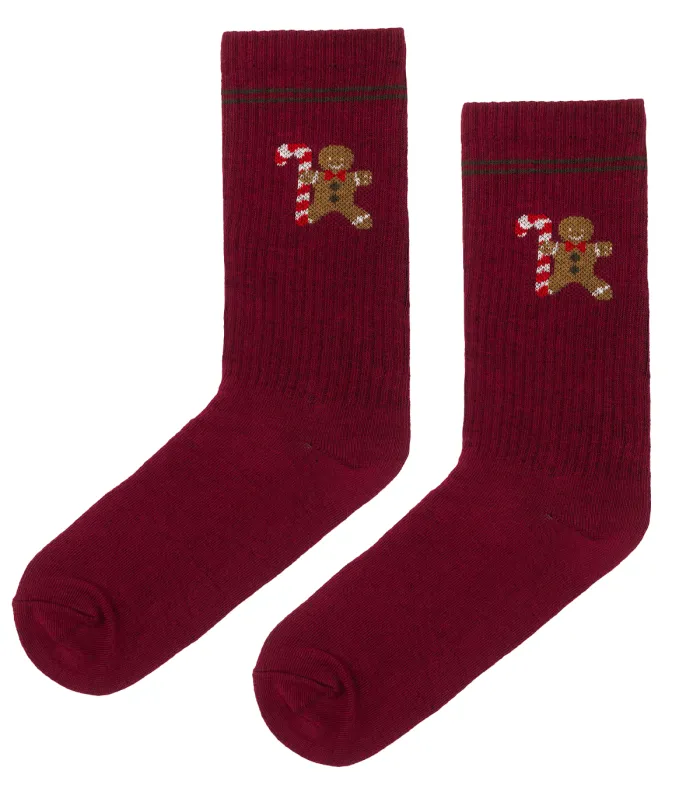 Sport organic cotton socks Xmas Gingerbread