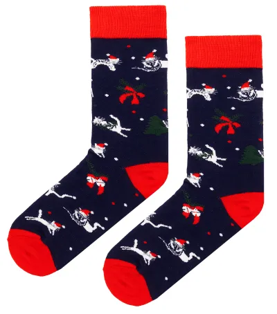 Socks organic cotton Xmas Kittens