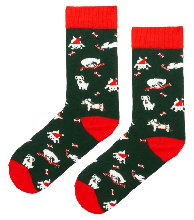 Socks organic cotton Xmas Puppies