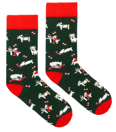 Socks organic cotton Xmas Puppies