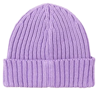 Lilac pink organic cotton alkatraz beanie