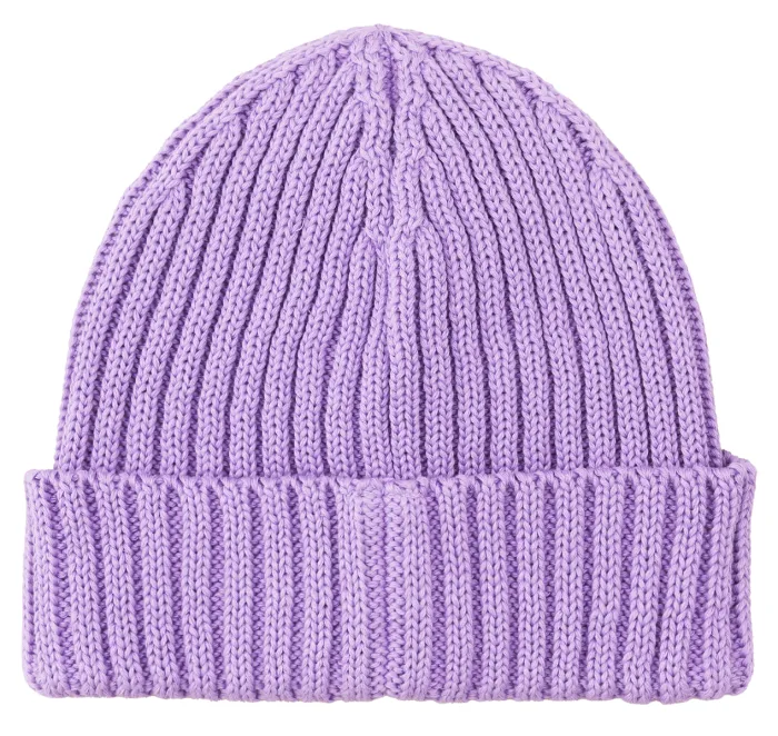 Lilac pink organic cotton alkatraz beanie