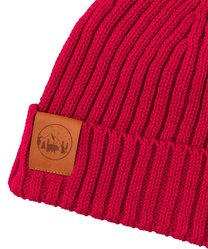 Raspberry pink organic cotton alkatraz beanie