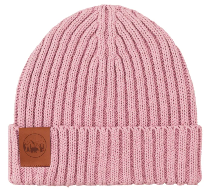 Blush pink organic cotton alkatraz beanie