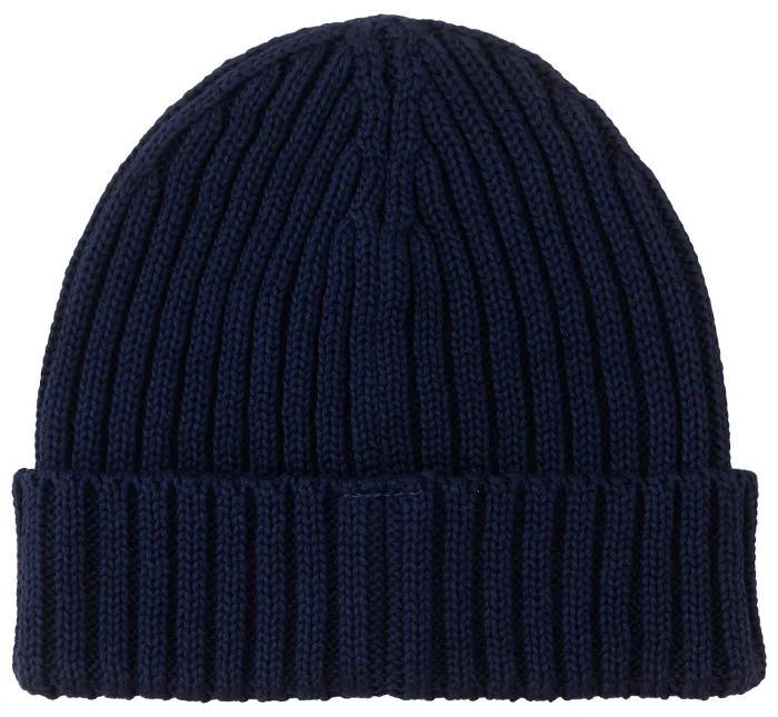 Navy blue organic cotton alkatraz beanie
