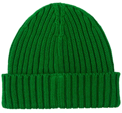 Green organic cotton alkatraz beanie