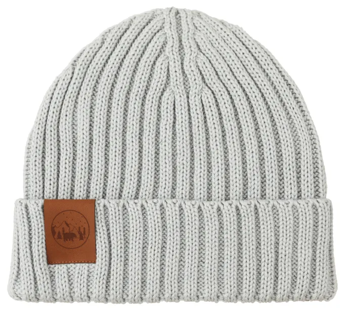 Pearl grey organic cotton alkatraz beanie