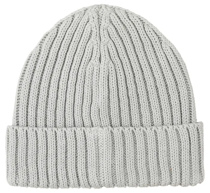 Pearl grey organic cotton alkatraz beanie