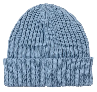 Steel blue organic cotton alkatraz beanie