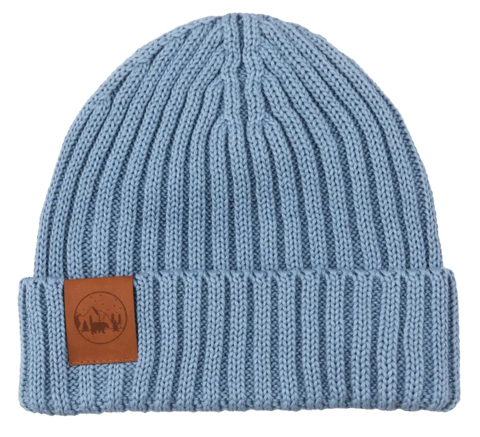 Steel blue organic cotton alkatraz beanie