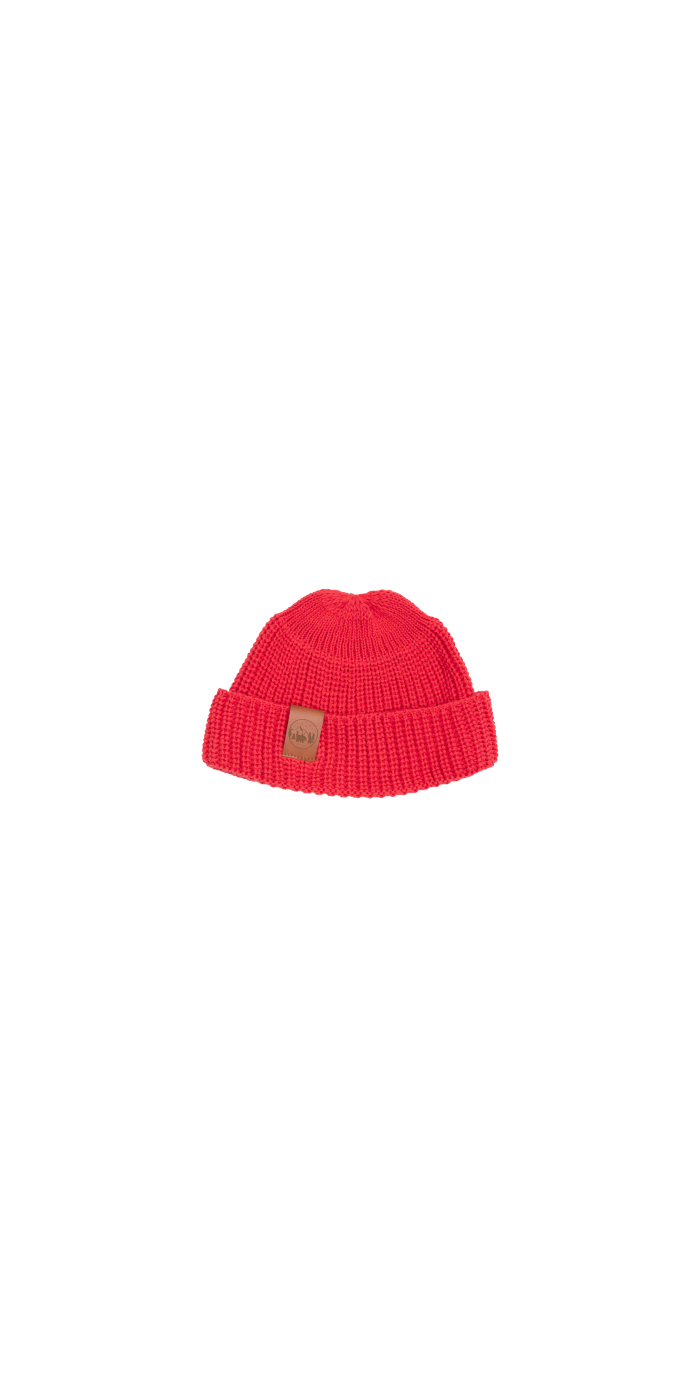 Burglar beanie poppy red