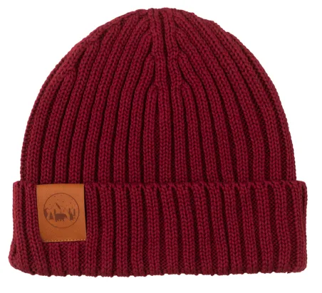 Carmine organic cotton alkatraz beanie