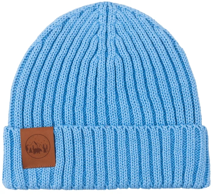 Light blue organic cotton alkatraz beanie
