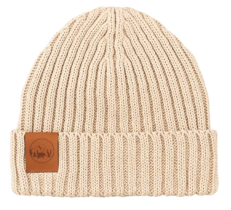 Beige organic cotton alkatraz beanie
