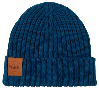 Ink blue organic cotton alkatraz beanie