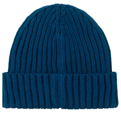 Ink blue organic cotton alkatraz beanie