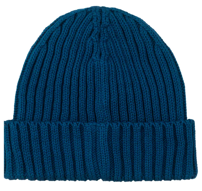 Ink blue organic cotton alkatraz beanie
