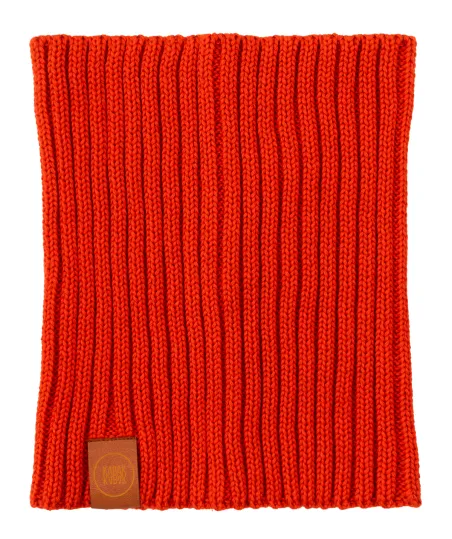 Brick red organic cotton tube scarf