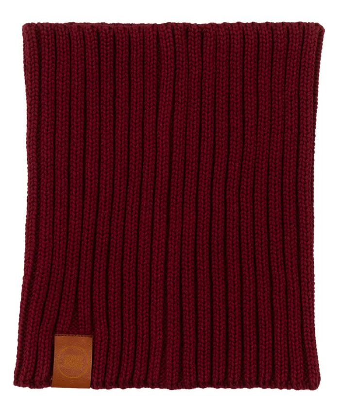 Carmine organic cotton tube scarf