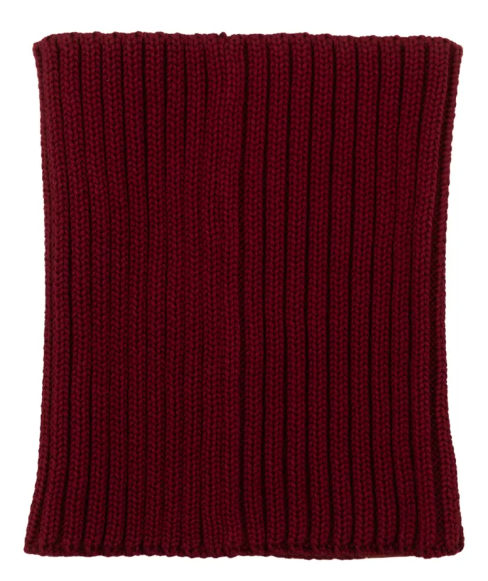 Carmine organic cotton tube scarf