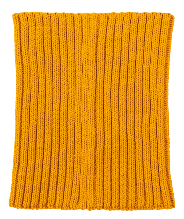 Mustard organic cotton tube scarf