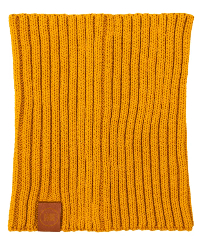 Mustard organic cotton tube scarf