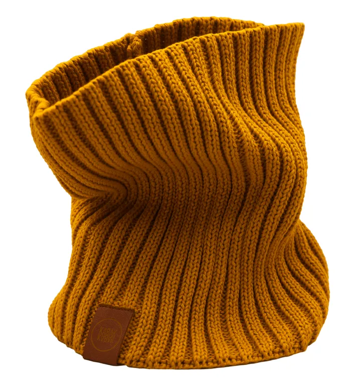 Mustard organic cotton tube scarf