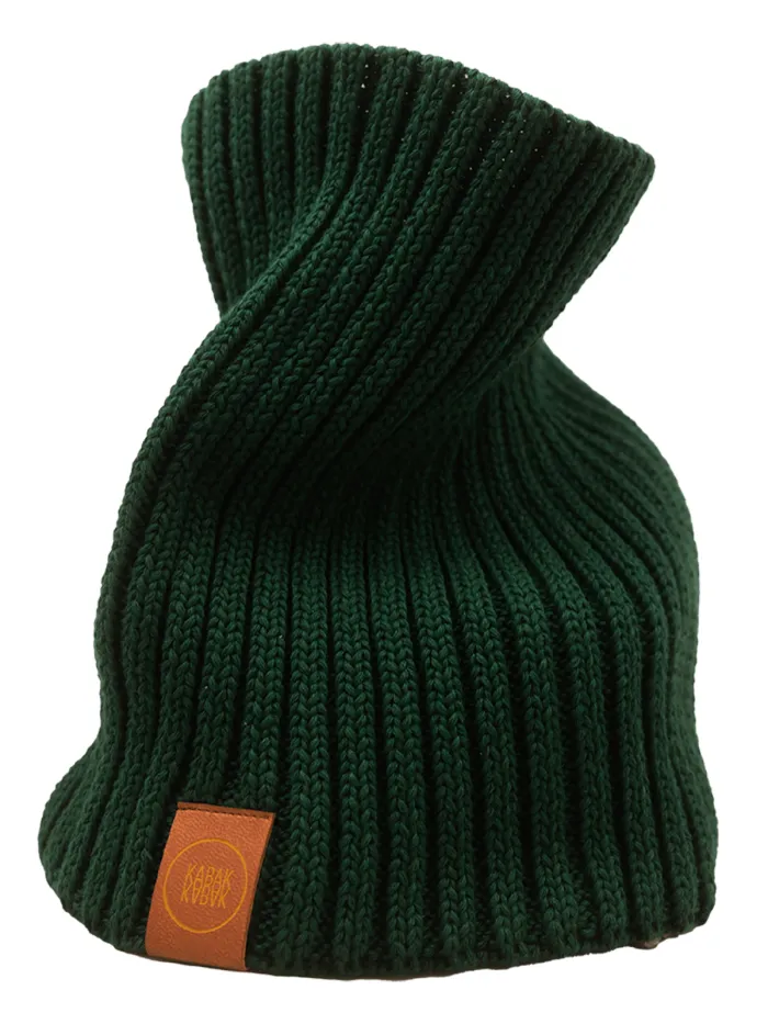 Bottle Green organic cotton tube scarf