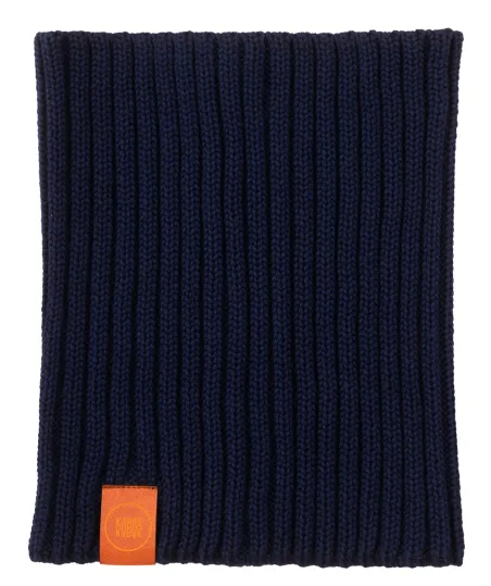 Navy blue organic cotton tube scarf