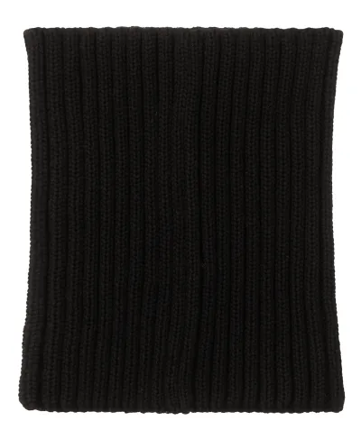 Black organic cotton tube scarf