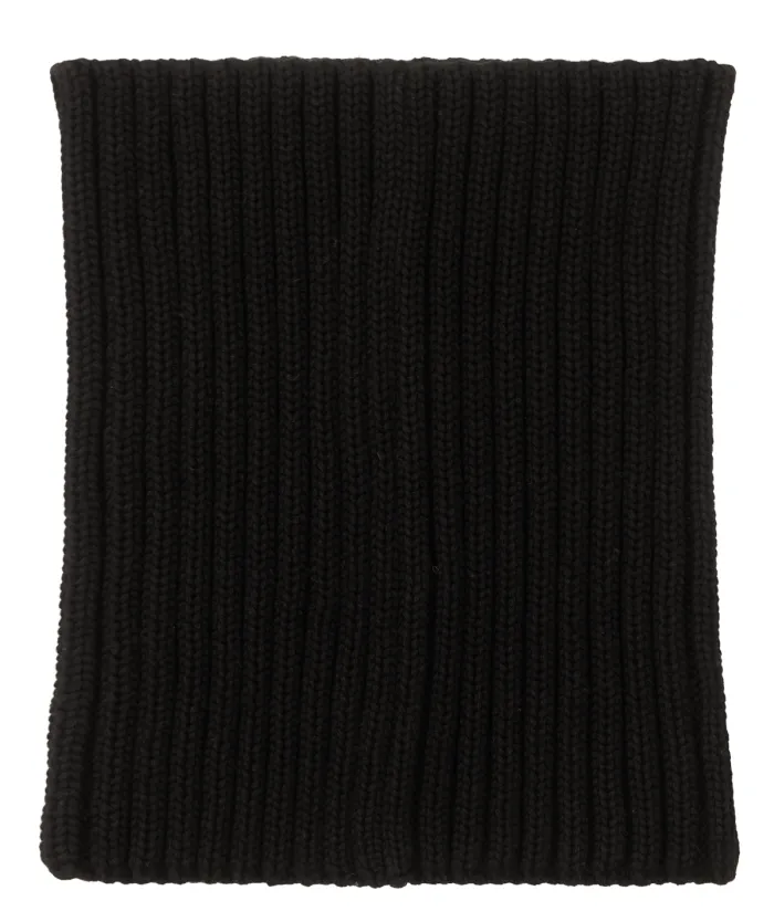 Black organic cotton tube scarf