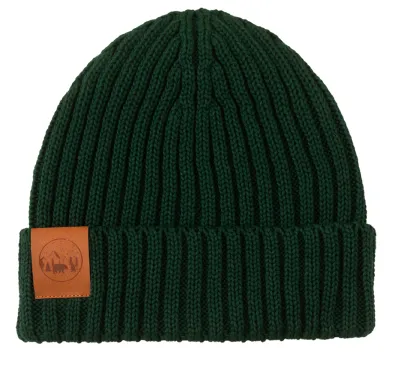 Bottle green set: Alcatraz beanie and tube scarf