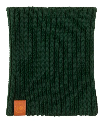 Bottle green set: Alcatraz beanie and tube scarf