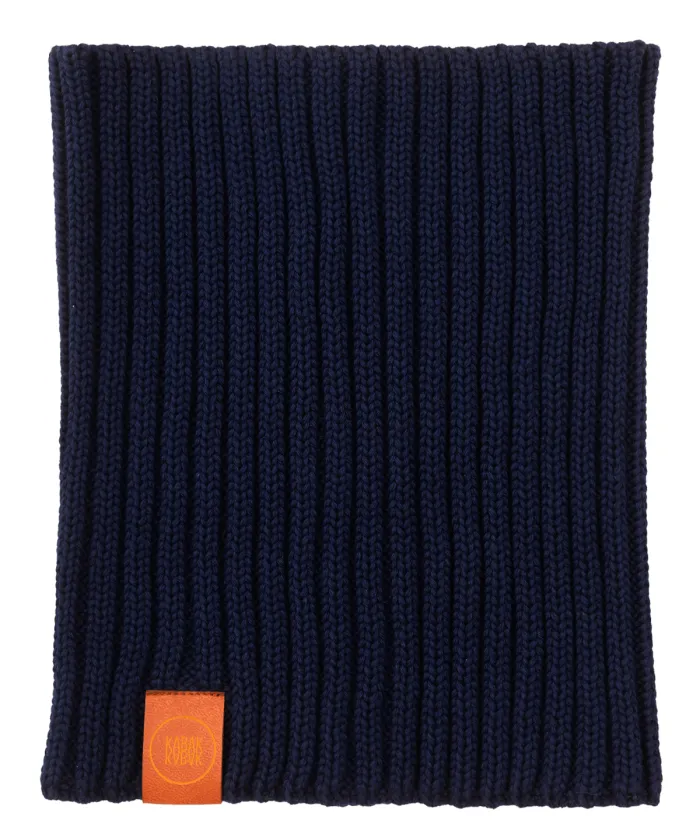 Navy blue set: Alcatraz beanie and tube scarf