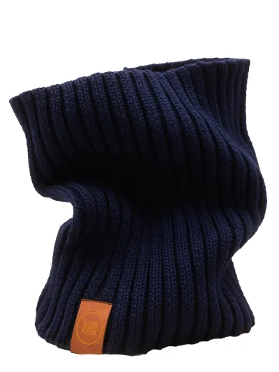 Navy blue set: Alcatraz beanie and tube scarf