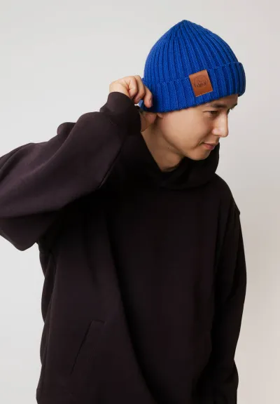 Cornflower blue organic cotton alkatraz beanie
