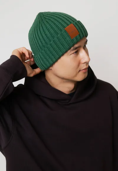 Sage green organic cotton alkatraz beanie
