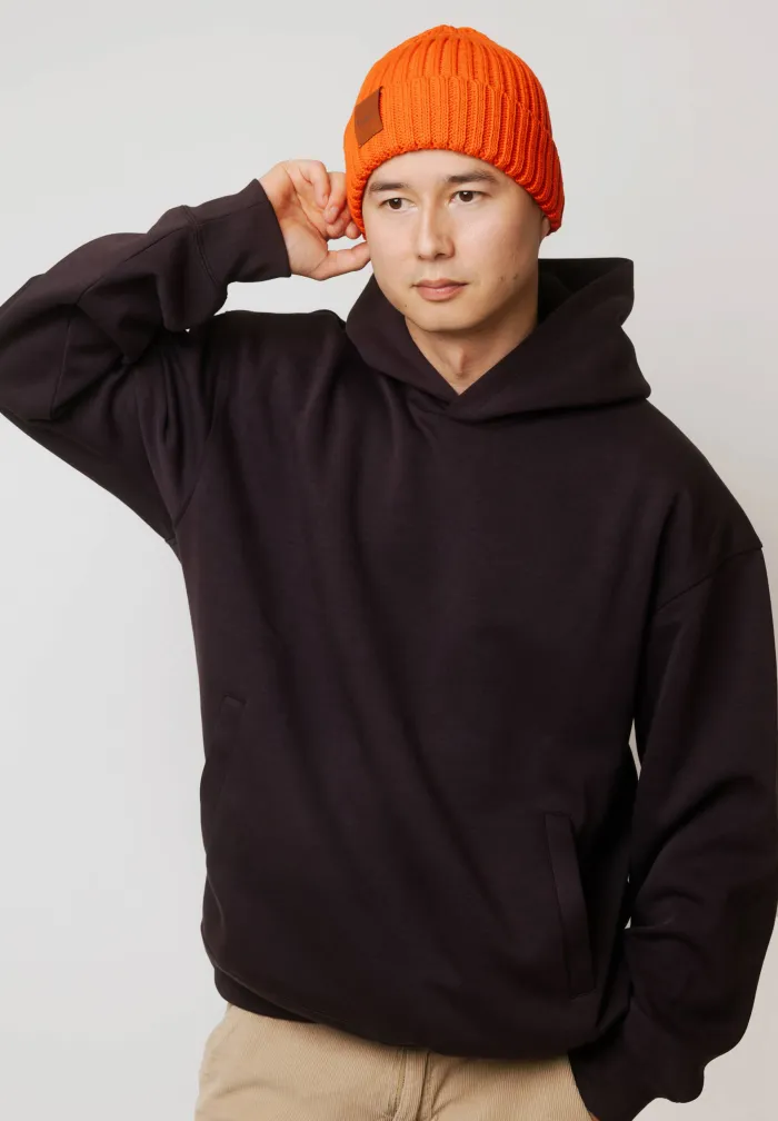 Czapka alkatraz z bawełny organicznej pomarańczowa