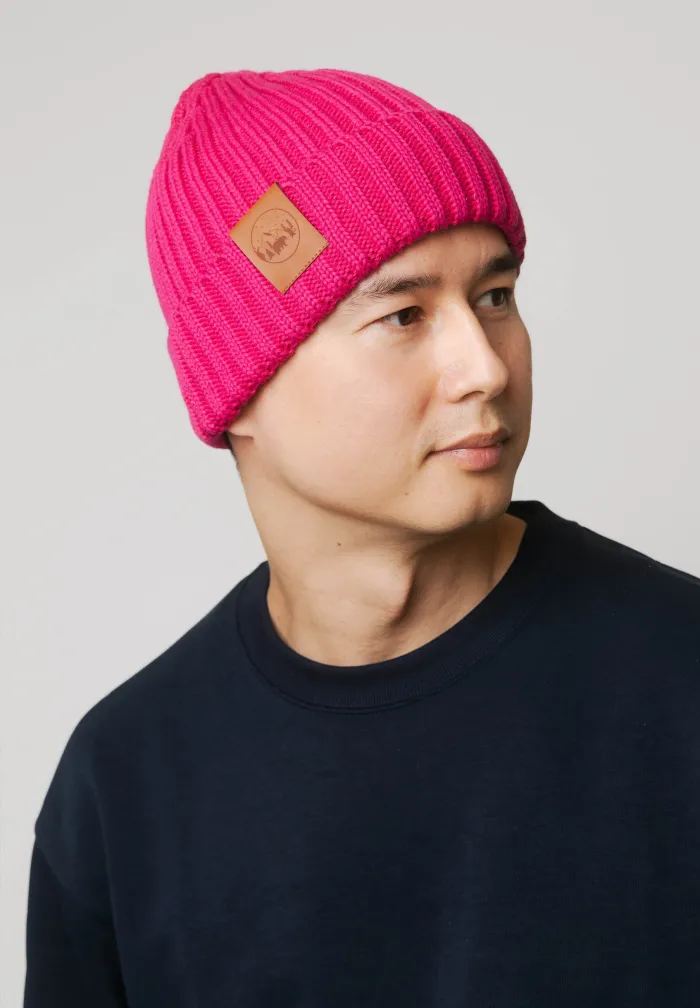 Czapka alkatraz z bawełny organicznej różowa