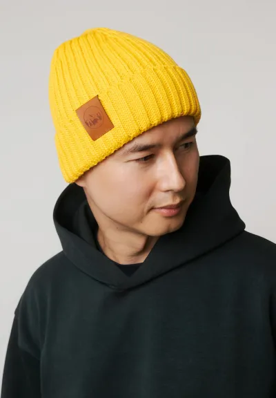 Yellow honey organic cotton alkatraz beanie