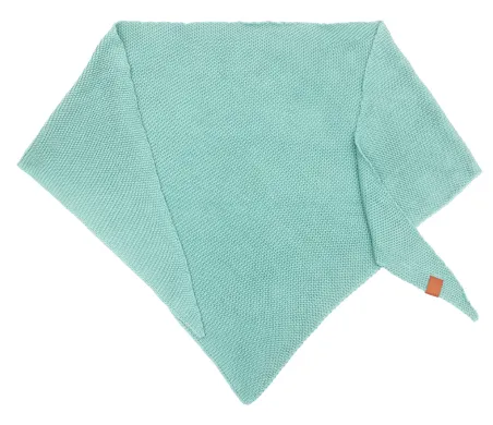 Mint organic cotton jacquard shawl
