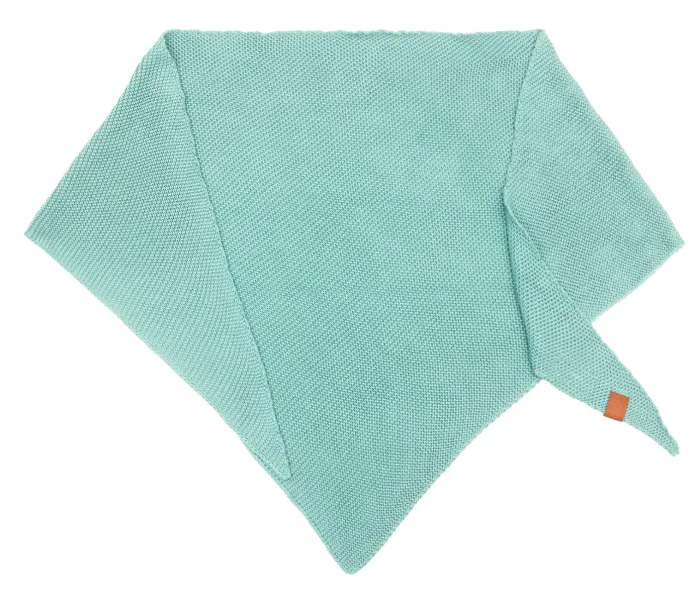 Mint organic cotton jacquard shawl