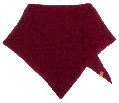 Burgundy organic cotton jacquard scarf
