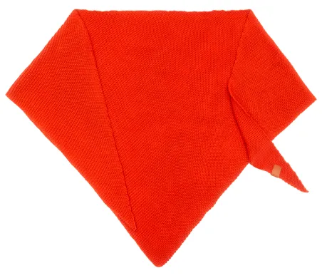 Brick red organic cotton jacquard shawl