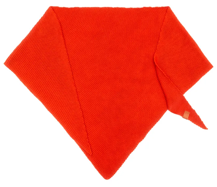 Brick red organic cotton jacquard shawl