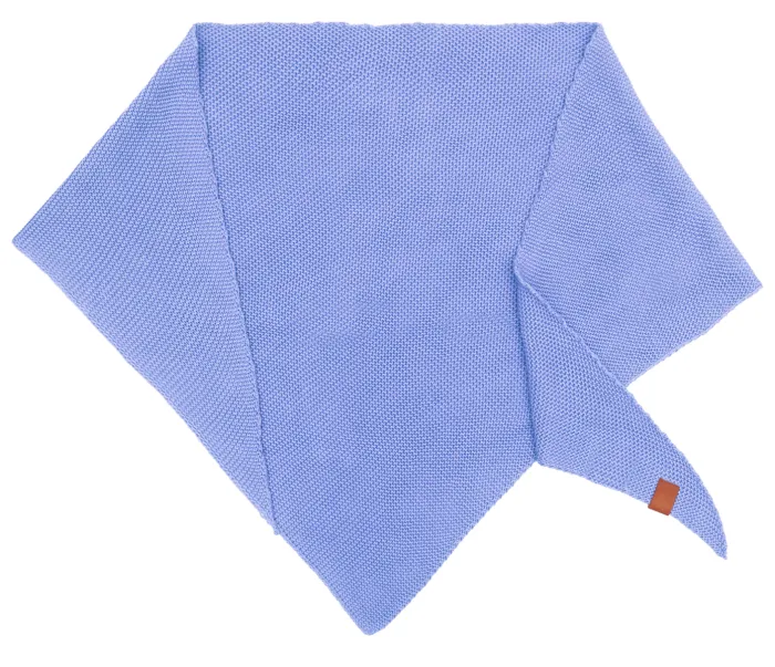 Light blue organic cotton jacquard shawl